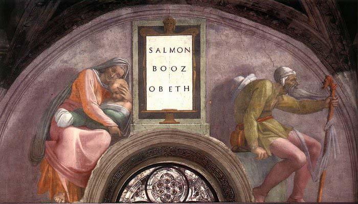 Michelangelo Buonarroti Salmon - Boaz - Obed Sweden oil painting art